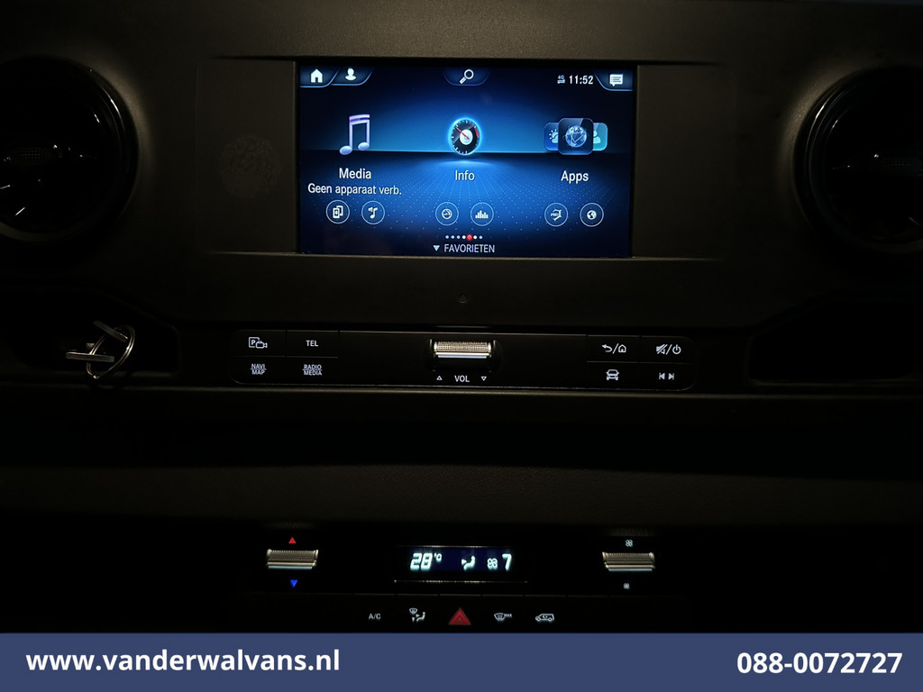 Mercedes-Benz Sprinter 316 CDI 164pk L3H2 Euro6 Airco | 360 Graden Camera | Apple Carplay | Cruiscontrol Android Auto, Chauffeursstoel, Stoelverwarming, 270gr. Achterdeuren, Bijrijdersbank 16