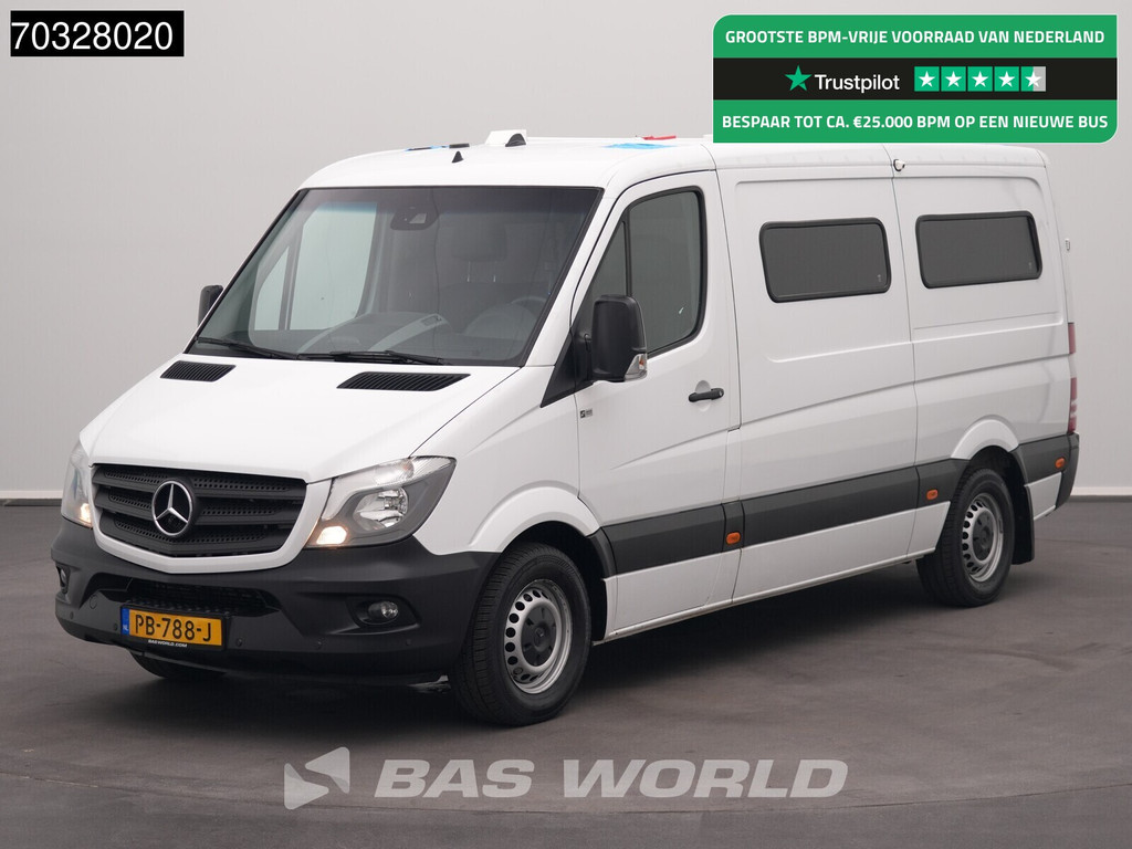 Mercedes-Benz Sprinter 316 CDI Personenbus Automaat 4-Persoons Kantoor L2H1 160PK Airco Cruise Parkeersensoren v+a Euro6 Passenger Transport Taxi TV Airco Cruise control