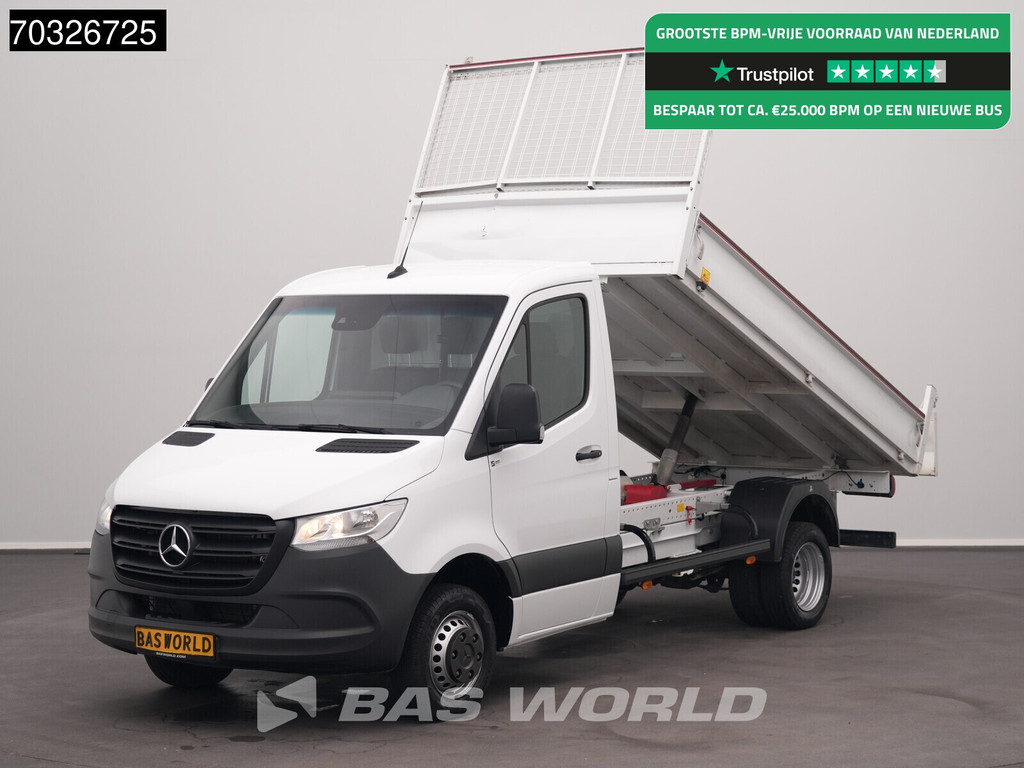 Mercedes-Benz Sprinter 515 CDI Dubbellucht 3,5t Trekhaak Kipper 150PK Airco Cruise Euro6 Tipper Benne Kieper Airco Trekhaak Cruise control