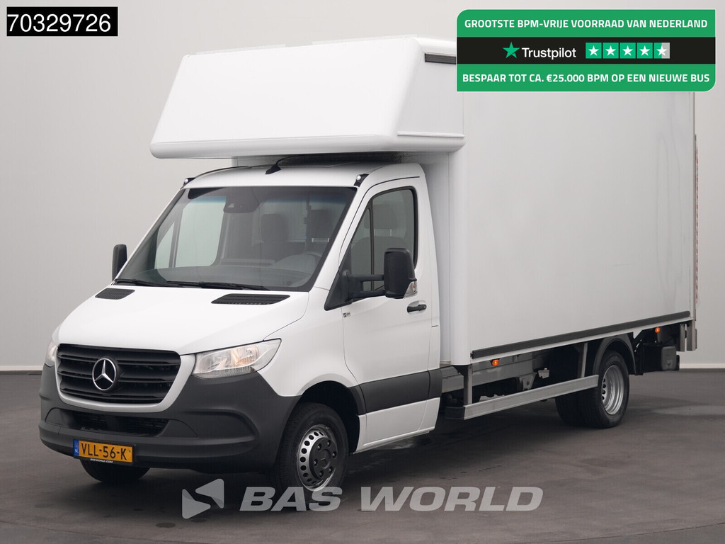 Mercedes-Benz Sprinter 516 CDI Automaat Laadklep Zijdeur Dubbellucht Bakwagen Airco Cruise Lat om Lat DHollandia Euro6 Meubelbak Koffer Airco Cruise control