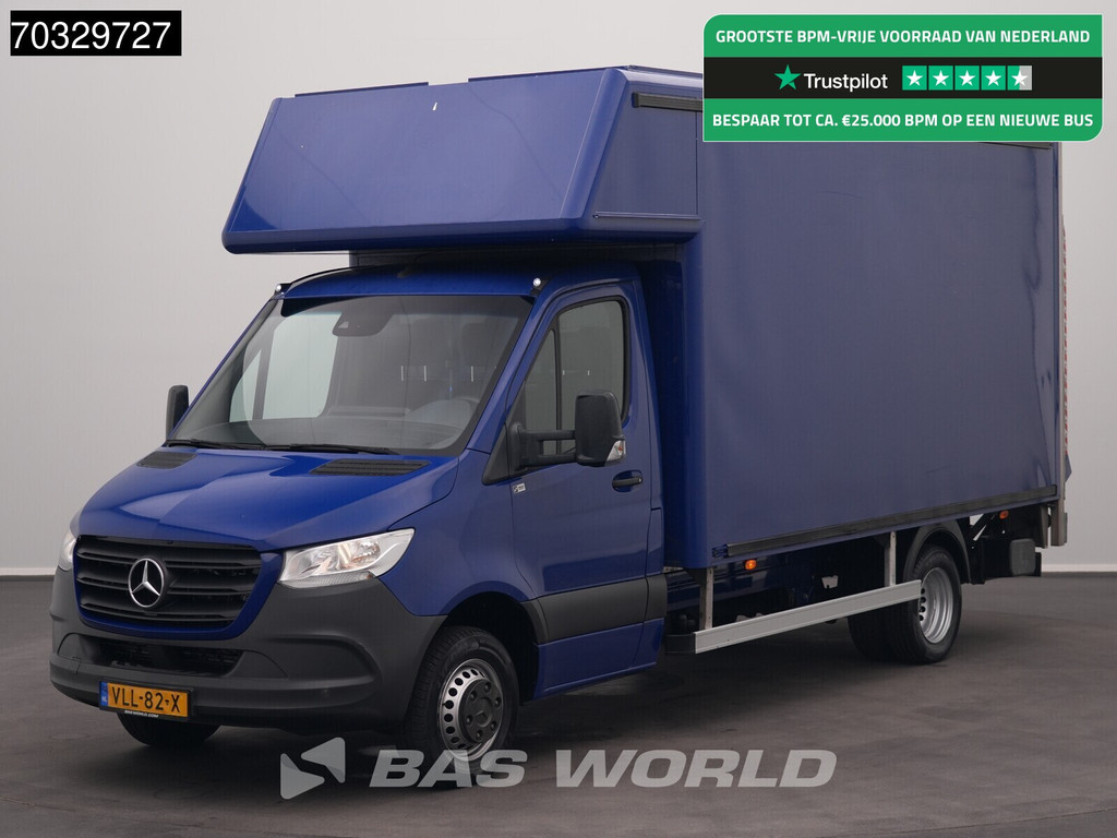 Mercedes-Benz Sprinter 516 CDI Laadklep Automaat Dubbellucht Zijdeur Bakwagen Airco Cruise DHollandia Euro6 Meubelbak Koffer Airco Cruise control
