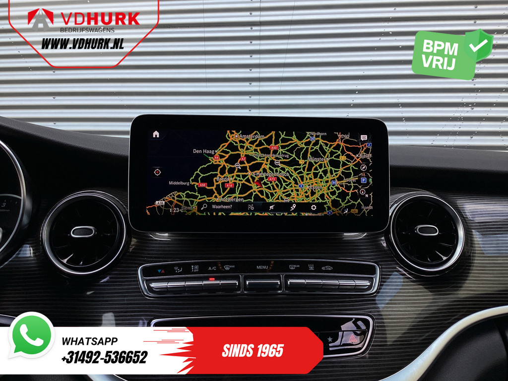 Mercedes-Benz V-klasse 300d Aut. XL L3 Avantgarde Edition BPM VRIJ! 2xElek.Schuifdeur/ Leder/ LED/ Standkachel/ Carplay/ Afn.Trekhaak/ Stoelverw./ Alarm III/ Navi/ Camera/ PDC/ Cruise/ 18? LMV 13