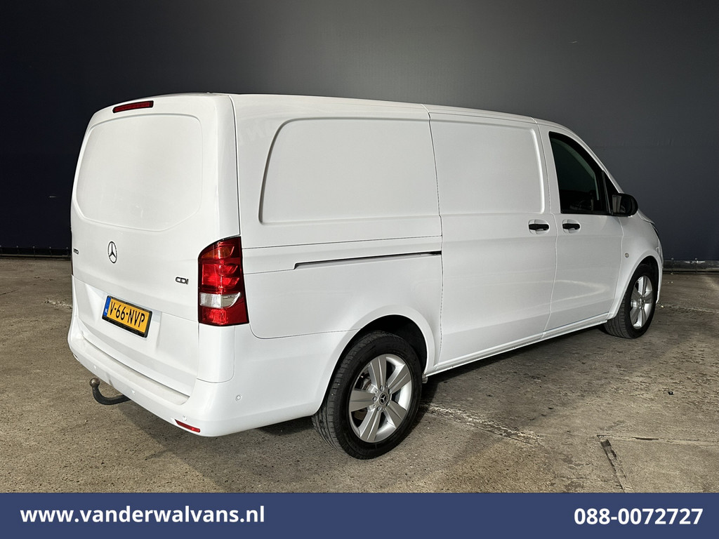Mercedes-Benz Vito 114 CDI 136pk L2H1 Euro6 Airco | Navigatie | Camera | LM Velgen Cruisecontrol, Bumper in de kleur, Parkeersensoren, Achterklep, Stoelverwarming, Bijrijdersbank, Inrichting 12