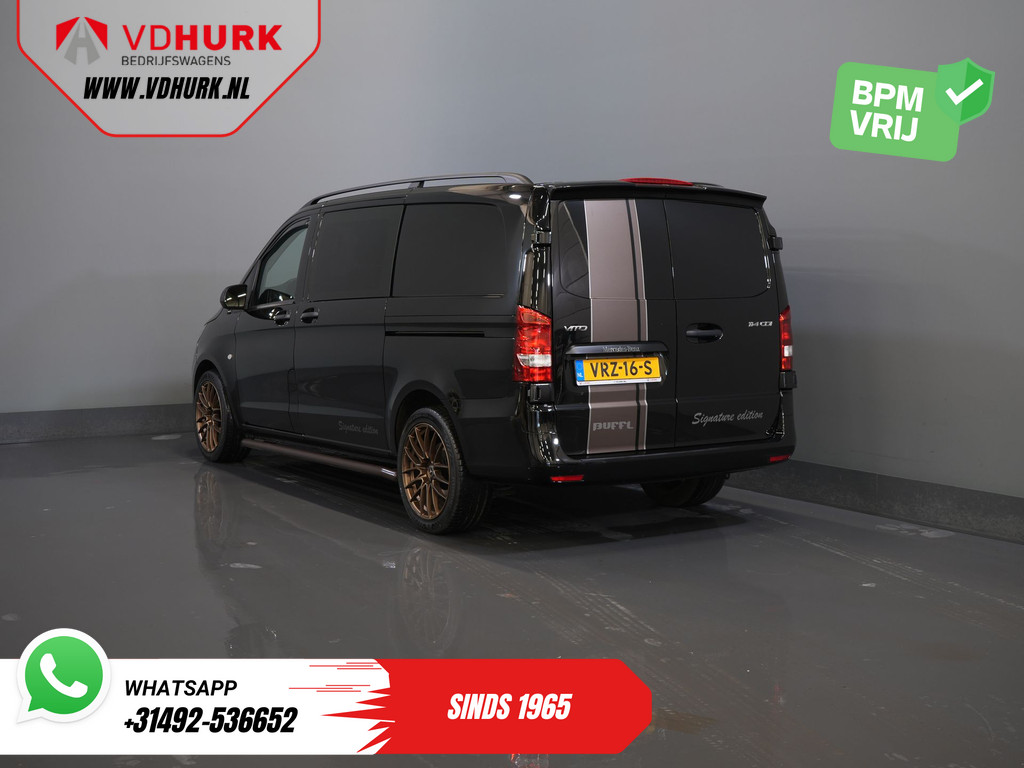 Mercedes-Benz Vito 114 CDI Aut. DC Dubbel Cabine Buffl Leder/ 2x Schuifdeur/ Carplay/ Navi/ Spoiler/ Frontlip/ Sidebars/ 18?LMV/ Cruise/ Airco 2