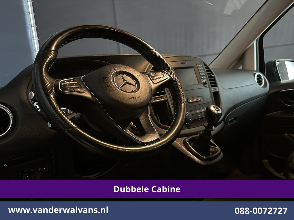 Mercedes-Benz Vito 116 CDI 164pk L2H1 Dubbele Cabine Euro6 Airco | 5-Zits | Navigatie | Camera | Cruisecontrol LM velgen, Trekhaak, Sidebars, Leder, Parkeersensoren, Dakdragers 16