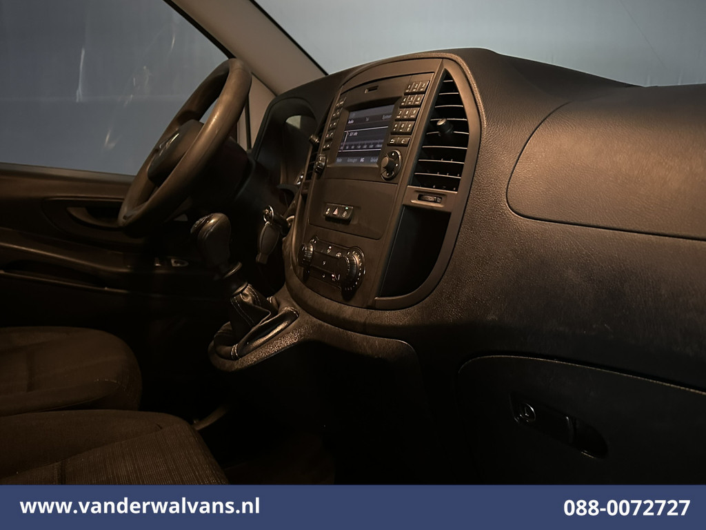 Mercedes-Benz Vito 116 CDI 164pk L3H1 Euro6 Airco | Camera | Cruisecontrol | LED | 2500kg Trekhaak Parkeersensoren, Stoelverwarming, Bijrijdersbank 14
