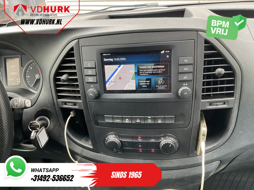 Mercedes-Benz Vito 119 CDI Aut. L3 LED/ Carplay/ Stoelverw./ Standkachel/ Navi/ Cruise/ Camera/ Airco/ 17?LMV/ PDC/ Dakdragers/ Trekhaak 14