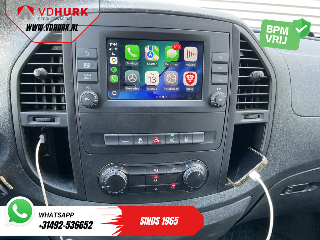Mercedes-Benz Vito 119 CDI Aut. L3 LED/ Carplay/ Stoelverw./ Standkachel/ Navi/ Cruise/ Camera/ Airco/ 17?LMV/ PDC/ Dakdragers/ Trekhaak 17