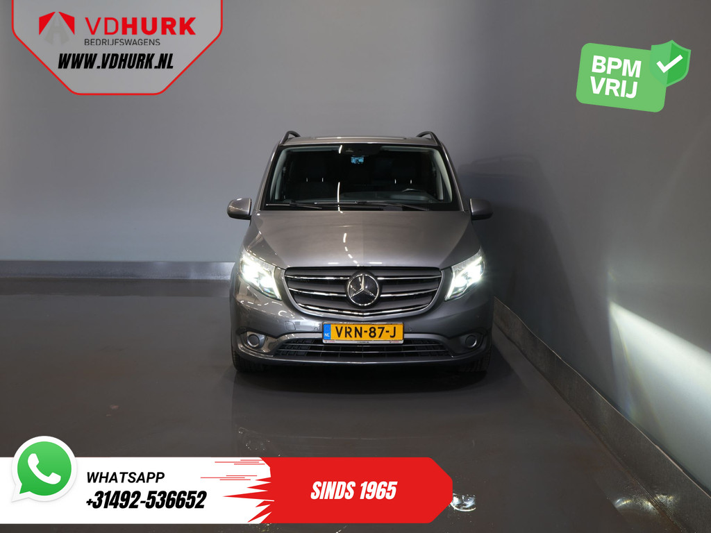 Mercedes-Benz Vito 119 CDI Aut. XL L3 DC Dubbel Cabine/ LED/ 2.5t Trekverm./ Alarm III/ Stoelverw./ Carplay/ Navi/ Camera/ Climate/ Cruise/ PDC/ 18?LMV/ Trekhaak 7