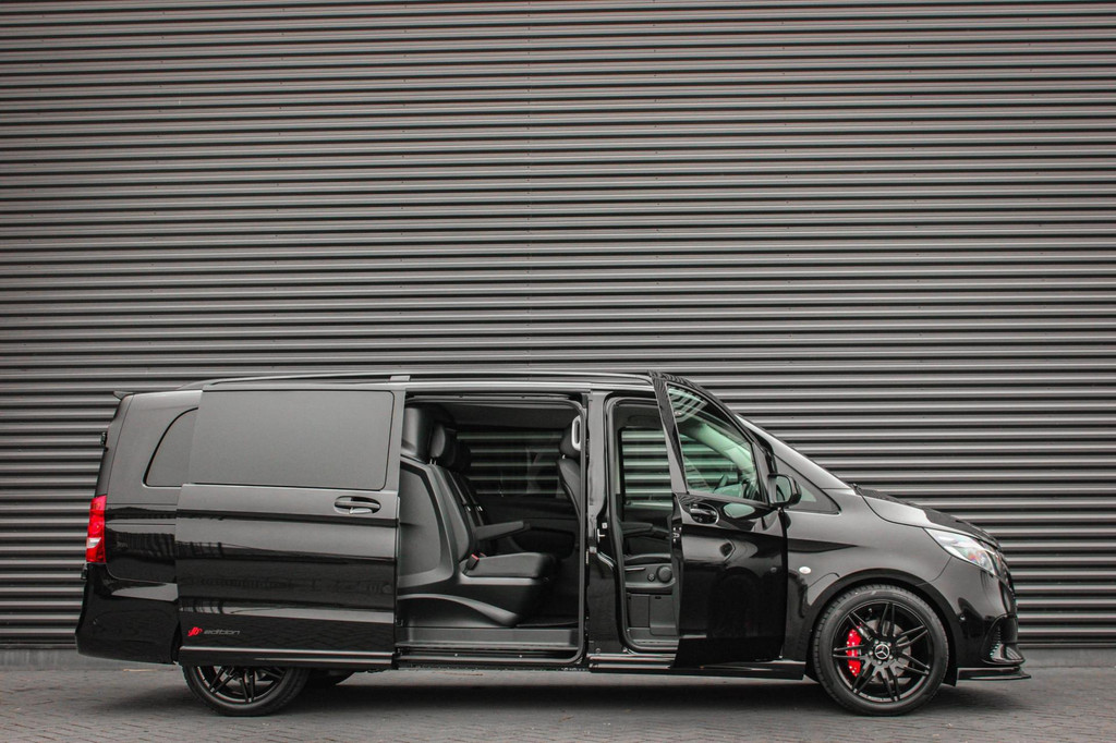Mercedes-Benz Vito 119 CDI L3 SPORT DUBBEL CABINE / DC / BPM VRIJ / FULL BLACK / 2X SCHUIFDEUREN / AMG / VERLAAGD / APPLE CARPLAY 8