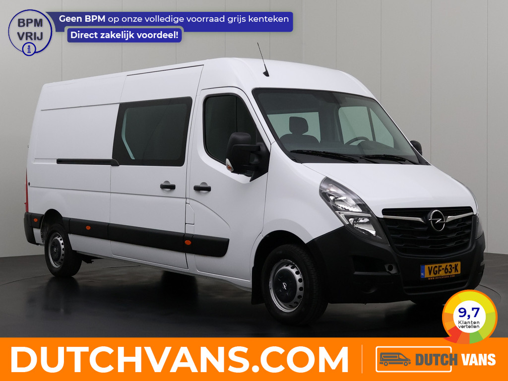 Opel Movano 2.3Turbo 135PK L3H2 Dubbele Cabine 5-Persoons | Airco | Cruise | Trekhaak