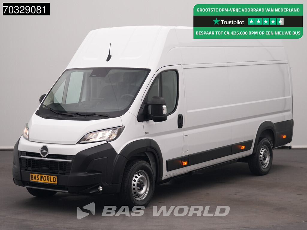 Opel Movano-e Elektrisch 110kWh 475km Stadsbereik Snelladen L4H3 Camera CarPlay Parkeersensoren L4 Hoog Dak Long Range Airco