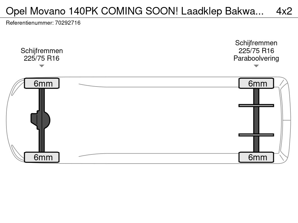 Opel Movano 140PK COMING SOON! Laadklep Bakwagen Airco Cruise Camera Euro6 Meubelbak Koffer 19m3 Airco Cruise control 7