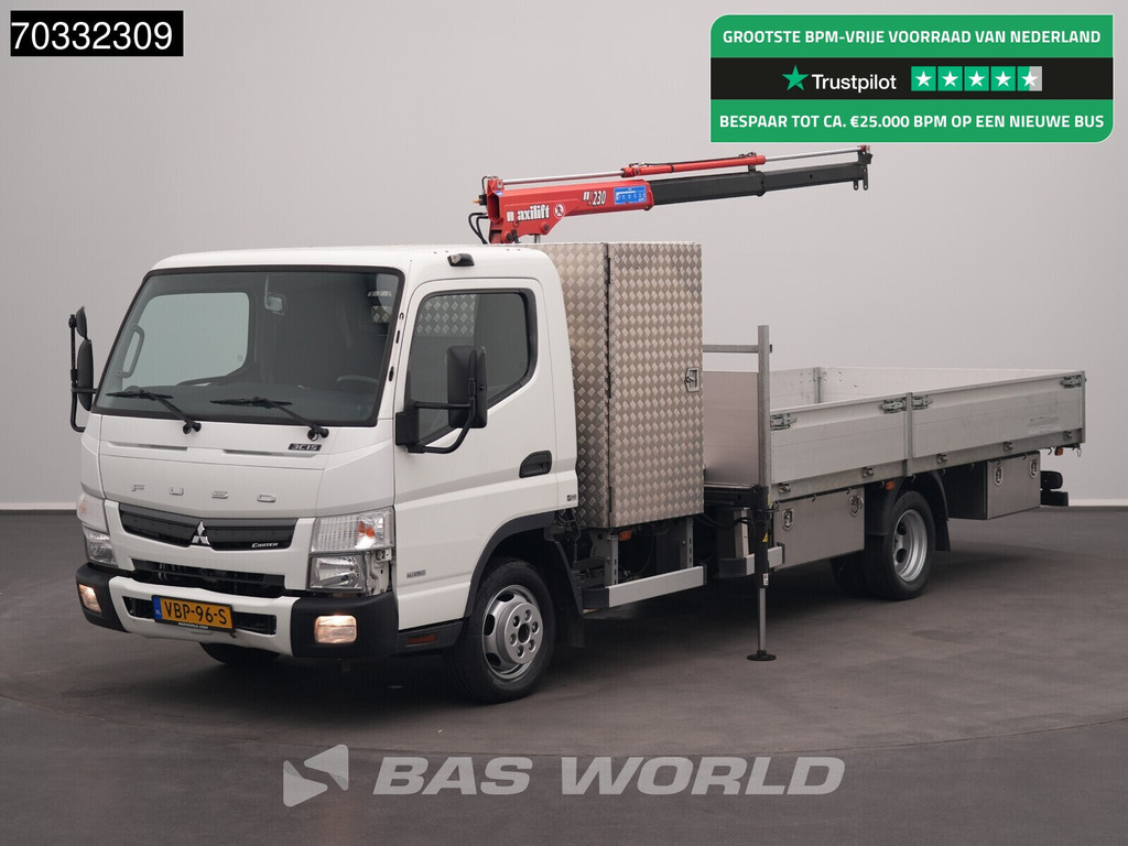 Overige merken Canter 3.0L Kraanwagen Maxilift 230.2H Trekhaak Dubbellucht 150PK Airco Camera Euro6 Kran Kranwagen Crane Pritsche Pickup Open Box Airco Trekhaak