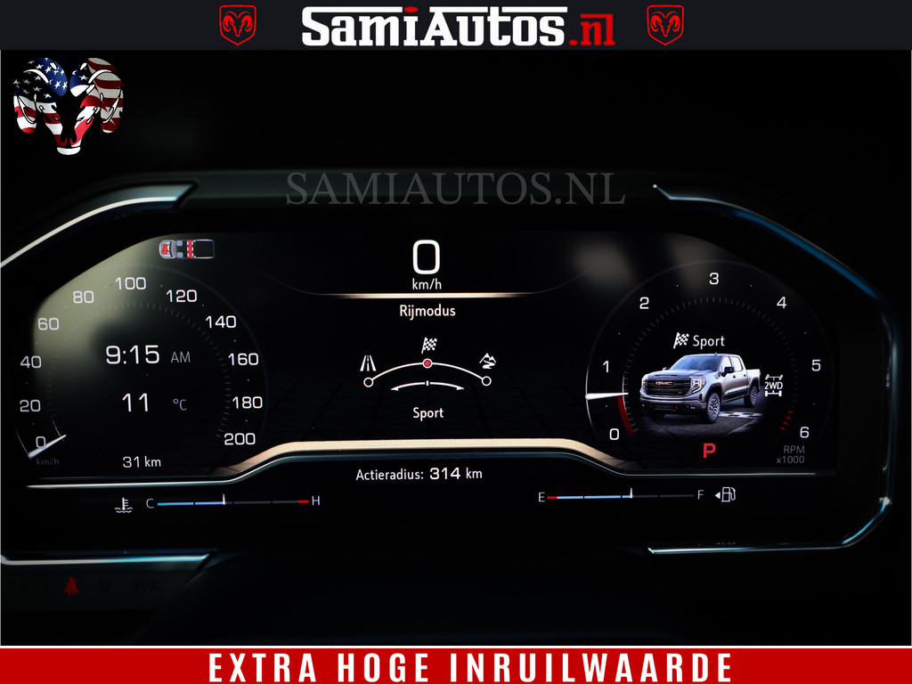 Overige merken SIERRA AT4 6.2 V8 4X4 | VIRTUAL COCKPIT | HUD | BOM VOL | DC | RAM DEALER NEDERLAND | Dubbele Cabine met Royale 5 Zitplaatsen | BPM vrij | Nu Leverbaar uit Voorraad | Voorraad Nr 248378 | 12