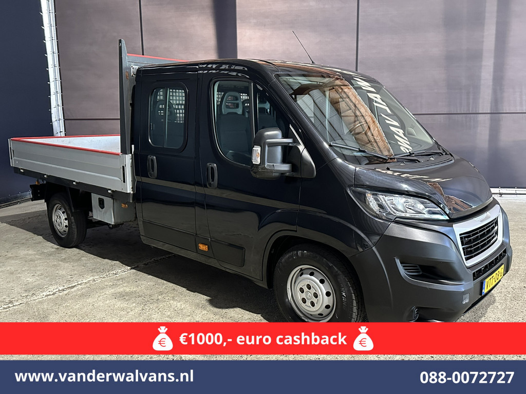 Peugeot Boxer 2.2 Blue HDi 140 pk Pick up 7 Persoons Dubbele cabine open laadbak Euro6 Airco | 7-Zits | 3000kg trekvermogen 8