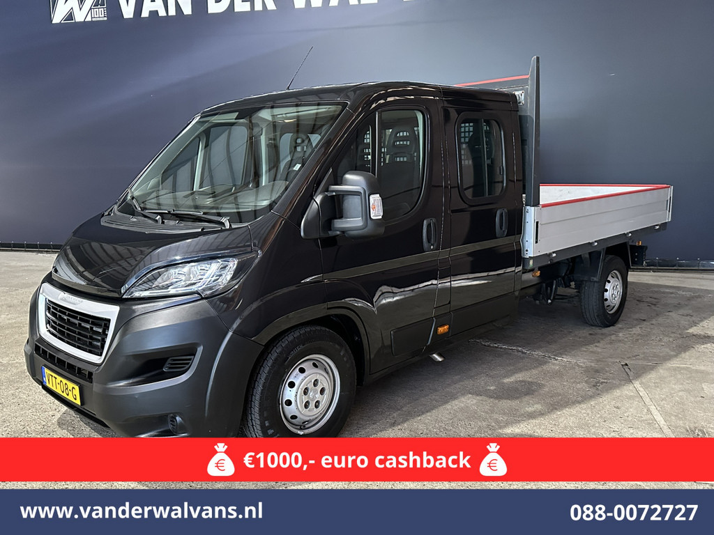 Peugeot Boxer 2.2 Blue HDi 140 pk Pick up 7 Persoons Dubbele cabine open laadbak Euro6 Airco | 7-Zits | 3000kg trekvermogen 9