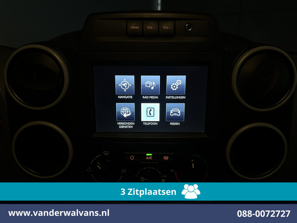 Peugeot Partner 1.6 BlueHDi L1H1 Euro6 Airco | 3-Zits | Navigatie | Apple Carplay | Cruisecontrol Parkeersensoren, zijdeur, bijrijdersbank 13