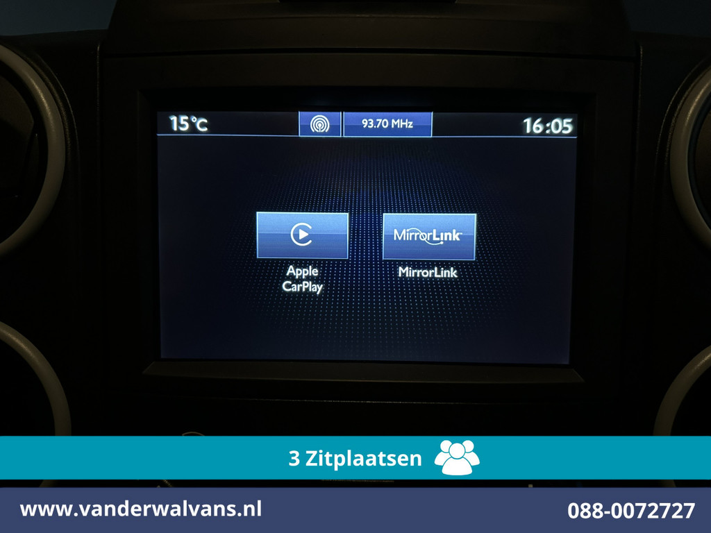 Peugeot Partner 1.6 BlueHDi L1H1 Euro6 Airco | 3-Zits | Navigatie | Apple Carplay | Cruisecontrol Parkeersensoren, zijdeur, bijrijdersbank 16