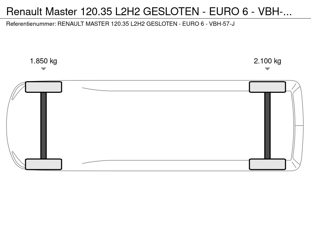 Renault Master 120.35 L2H2 GESLOTEN - EURO 6 - VBH-57-J 20