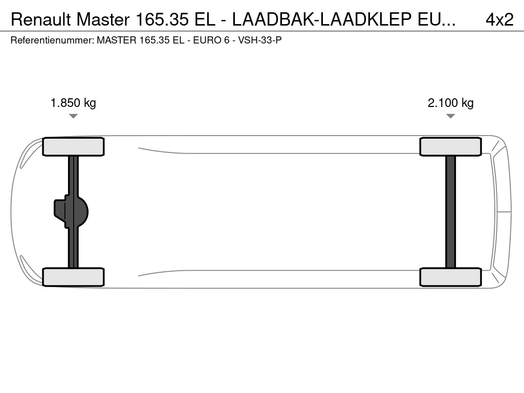 Renault Master 165.35 EL - LAADBAK-LAADKLEP EURO 6 - VSH-33-P 21