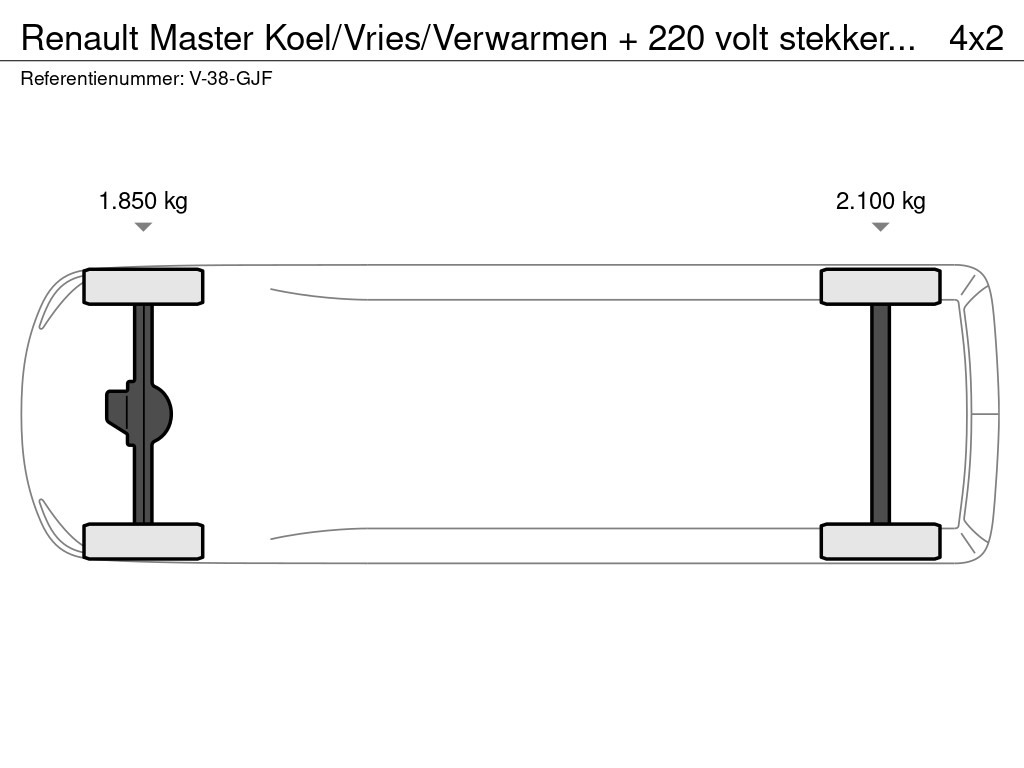 Renault Master Koel/Vries/Verwarmen + 220 volt stekker Carrier Xarios 350 machine BPM vrij 13