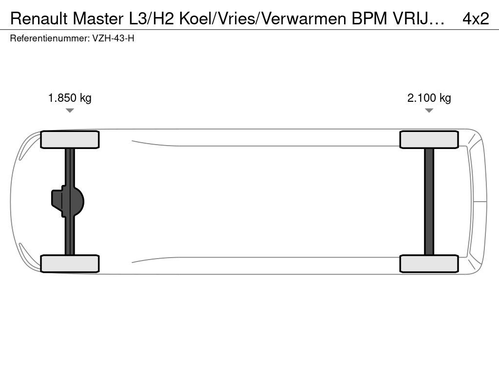 Renault Master L3/H2 Koel/Vries/Verwarmen BPM VRIJ. Red Edition 21