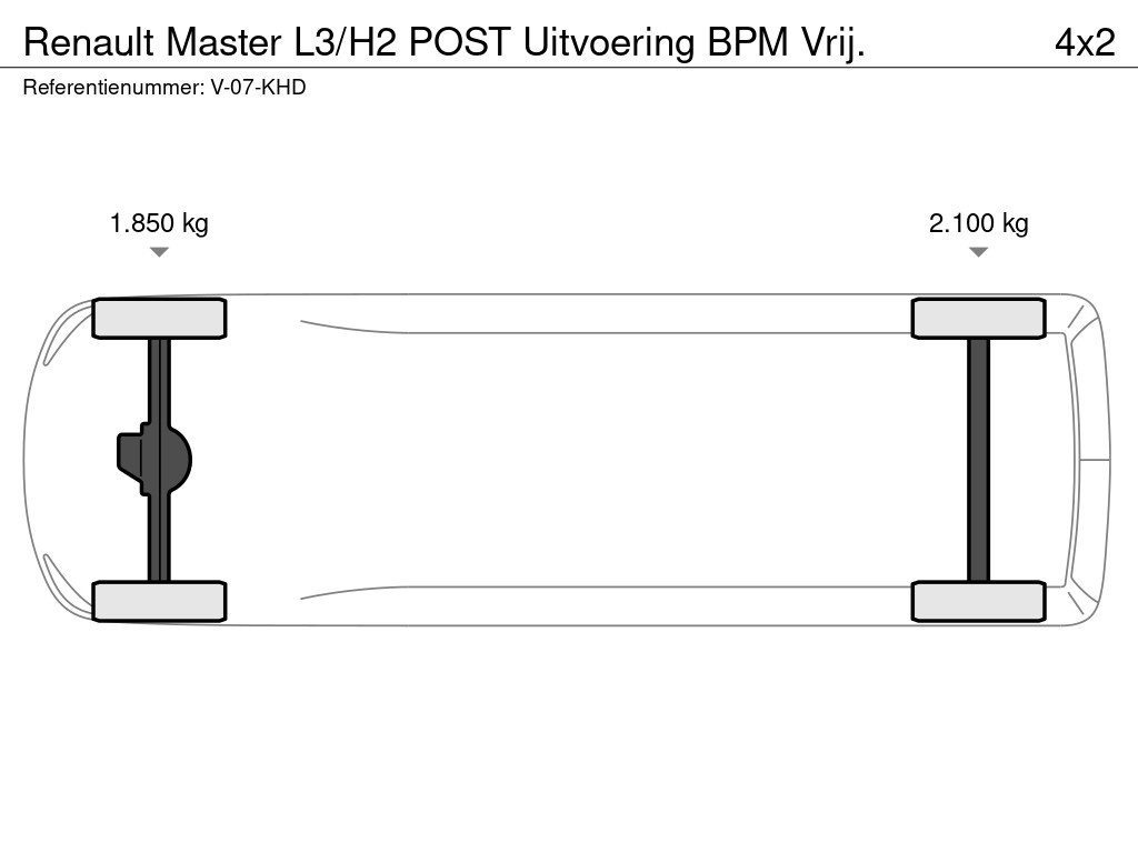 Renault Master L3/H2 POST Uitvoering BPM Vrij. 17