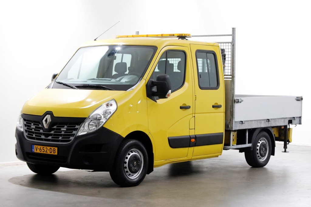 Renault Master T35 2.3 dCi 130pk E6 L2H1 D.C. Open Laadbak + HIAB 013T Kraan 12-2016 11