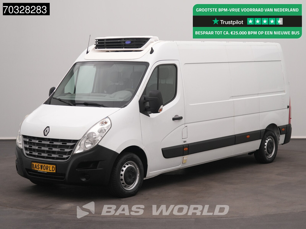 Renault Master 125PK Koelwagen L3H2 Carrier Xarios 350 230v Stekker Trekhaak Airco Cruise Parkeersensoren Euro6 L3 Airco Trekhaak Cruise control