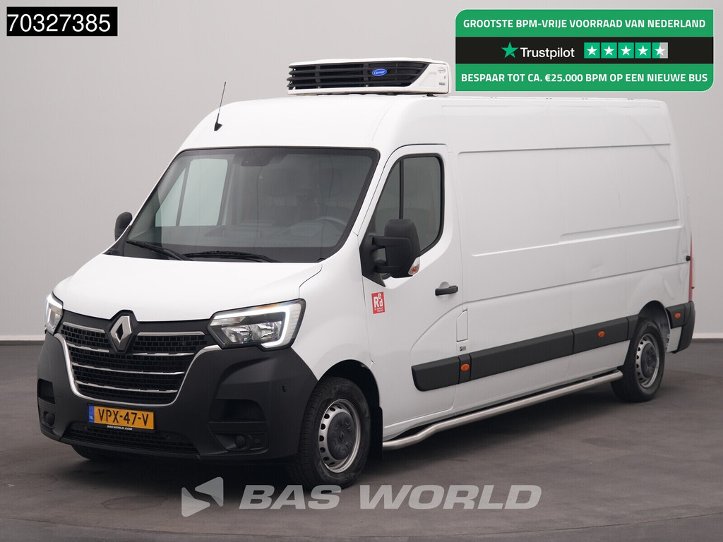 Renault Master 135PK Koelwagen Carrier Xarios 350 L3H2 LED Airco Cruise Parkeersensoren Euro6 L3 Koel Koeler Kühl Kühler Kühlwagen Kühlkasten Airco Cruise control