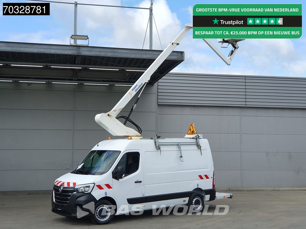 Renault Master 145PK Hoogwerker 12m Werkhoogte L2H2 Trekhaak Airco Cruise Camera Euro6 L2 Hubarbeitsbuhne Arbeitsbuhne 1Personen Airco Trekhaak Cruise control