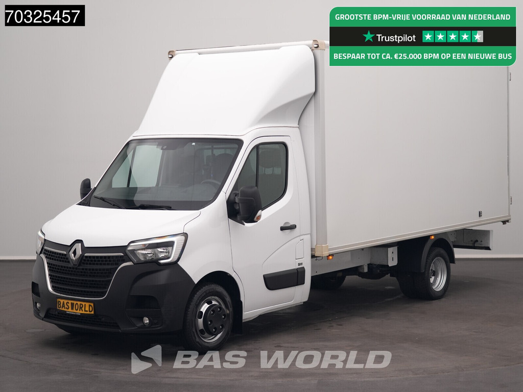 Renault Master 165PK Dubbellucht Bakwagen met Achterdeuren LED Airco Cruise Euro6 Meubelbak Koffer Airco Cruise control