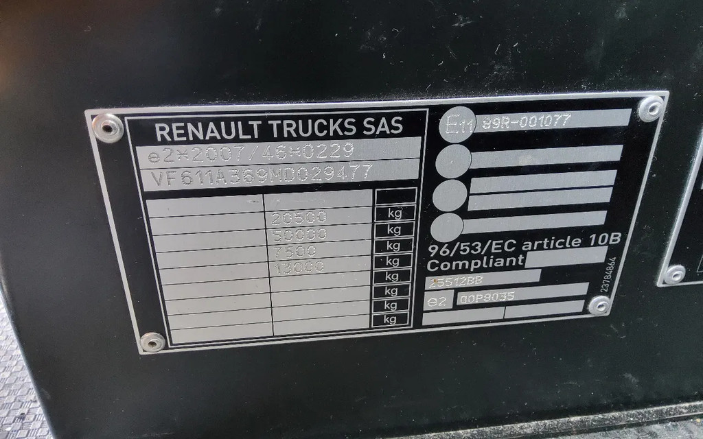 Renault T 520 SLEEPERCAB 4x2 - 13 Liter - EURO 6 - VF611A369MD029477 10