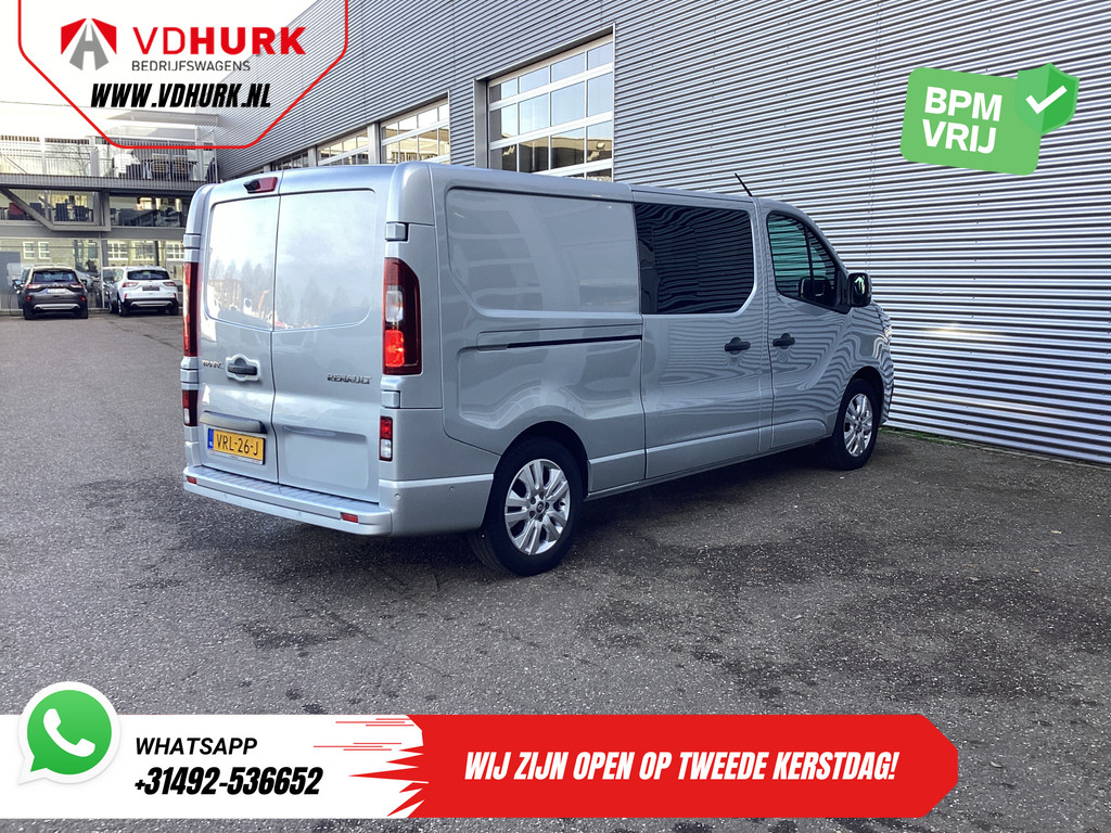 Renault Trafic 2.0 dCi 150 pk Aut. L2 DC Dubbel Cabine NL Auto/ 2xSchuifdeur/ LED/ Carplay/ Climate/ Camera/ PDC/ LMV 9