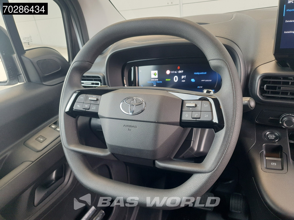 Toyota Proace City Active 136PK Elektrisch 50kWh Long 2x Schuifdeur WLTP 275km LED Airco CarPlay Camera Parkeersensoren 3m3 Airco Cruise control 17