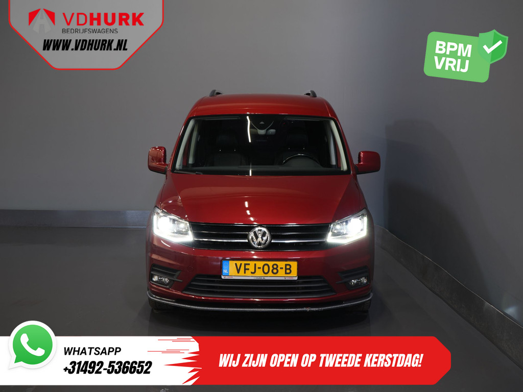 Volkswagen Caddy 2.0 TDI 100 pk C-Edition DSG Aut. BPM VRIJ! Bi-Xenon/ Adapt. Cruise/ Leder/ Climate/ Carplay/ Stoelverw./ Roofrails/ Sidesteps/ Trekhaak 7