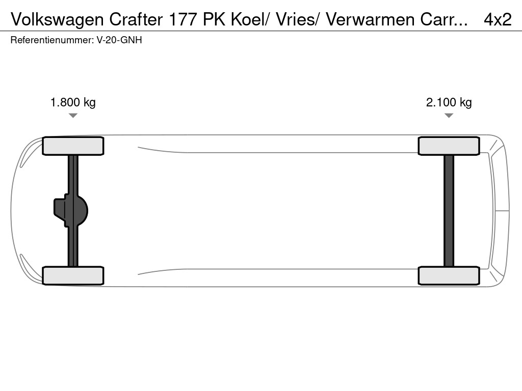 Volkswagen Crafter 177 PK Koel/ Vries/ Verwarmen Carrier xarios 350 met nachtaansluiting BPM vrij. 20