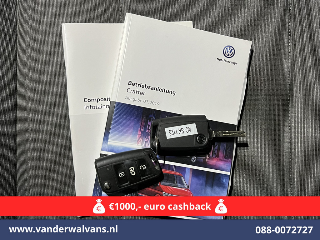 Volkswagen Crafter 2.0 TDI 140 pk L3H3 L2H2 Euro6 Airco | Camera | Navigatie | Apple Carplay | Massagestoel Android Auto, Parkeersensoren, 3000kg trekvermogen 20