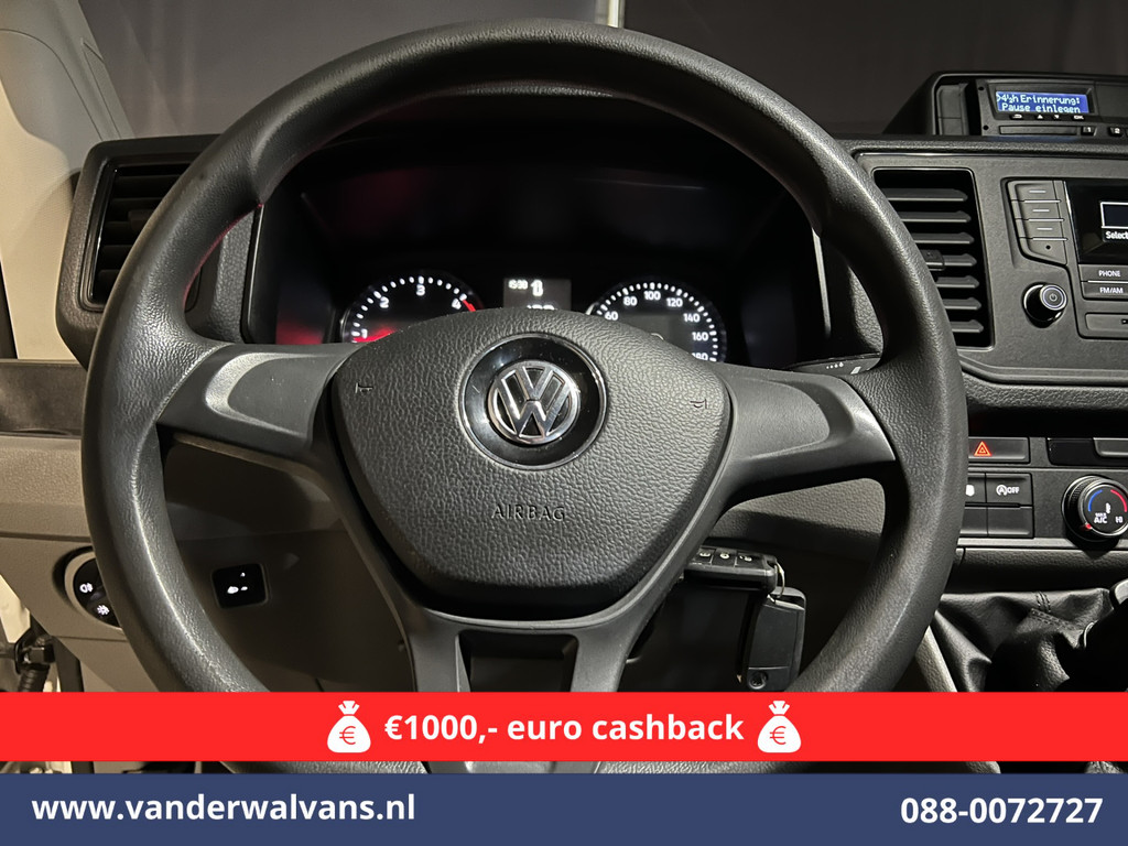 Volkswagen Crafter 2.0 TDI 140 pk L4H3 L3H2 Euro6 ** Airco | 3000kg trekhaak | Cruisecontrol | Parkeersensoren Bijrijdersbank 14