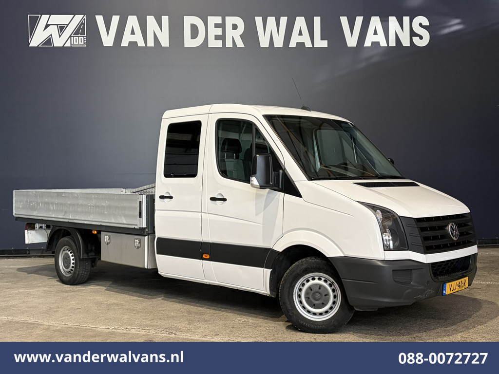 Volkswagen Crafter 35 2.0 TDI 141pk Dubbele Cabine Euro6 Open Laadbak | Airco 3500kg trekhaak 6-Zits