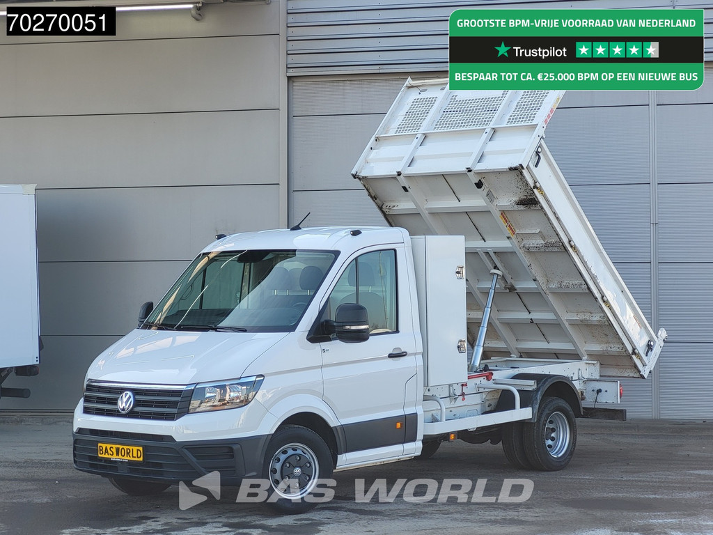 Volkswagen Crafter 120PK Kipper Dubbellucht 3,5t Trekhaak Kist Euro6 Tipper Kieper Trekhaak Cruise control
