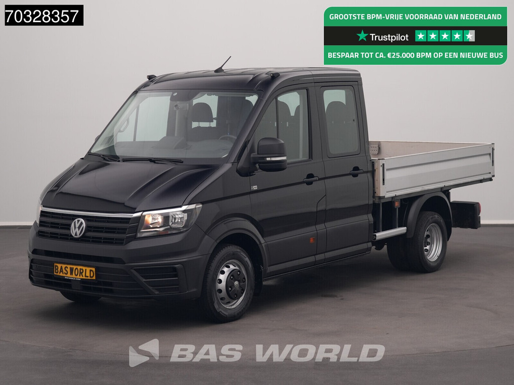 Volkswagen Crafter 122pk Dubbel Cabine Open Laadbak Dubbellucht Trekhaak Airco Euro6 Pritsche Pickup Open Box Airco Trekhaak