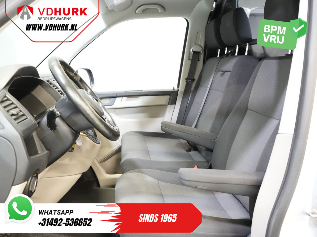 Volkswagen Transporter 2.0 TDI 140 pk DSG Aut. L2 Highline BPM VRIJ! LED/ 2x schuifdeur/ Stoelverw./ Standkachel/ Riem V.V/ Sidebars/ 18LMV/ Camera/ Cruise/ Trekhaak/ Airco 12