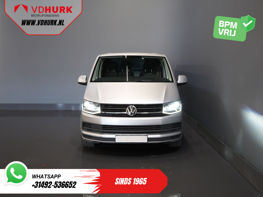 Volkswagen Transporter 2.0 TDI 140 pk DSG Aut. L2 Highline BPM VRIJ! LED/ 2x schuifdeur/ Stoelverw./ Standkachel/ Riem V.V/ Sidebars/ 18LMV/ Camera/ Cruise/ Trekhaak/ Airco 7