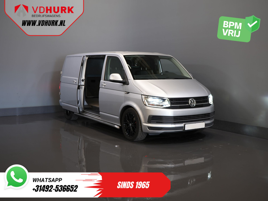 Volkswagen Transporter 2.0 TDI 140 pk DSG Aut. L2 Highline BPM VRIJ! LED/ 2x schuifdeur/ Stoelverw./ Standkachel/ Riem V.V/ Sidebars/ 18LMV/ Camera/ Cruise/ Trekhaak/ Airco 9