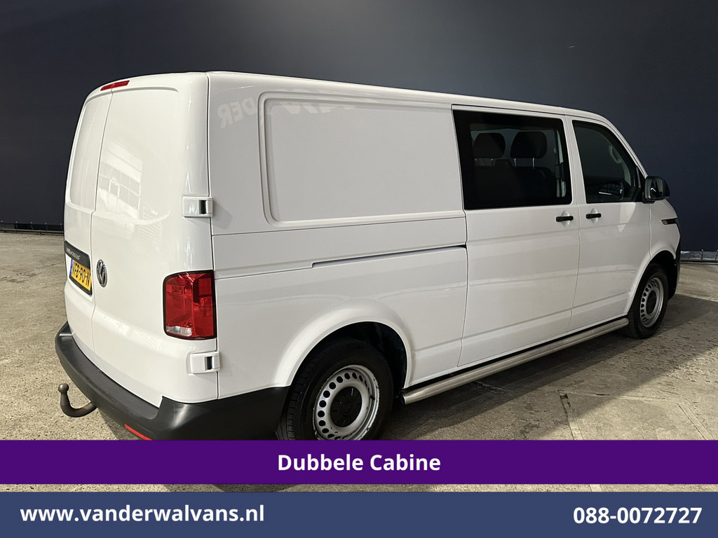 Volkswagen Transporter 2.0 TDI 150pk L2H1 Dubbele cabine Euro6 Airco | 6-Zits | 2500kg Trekhaak | Navigatie Apple Carplay, Android Auto, Sidebars, Leder 10