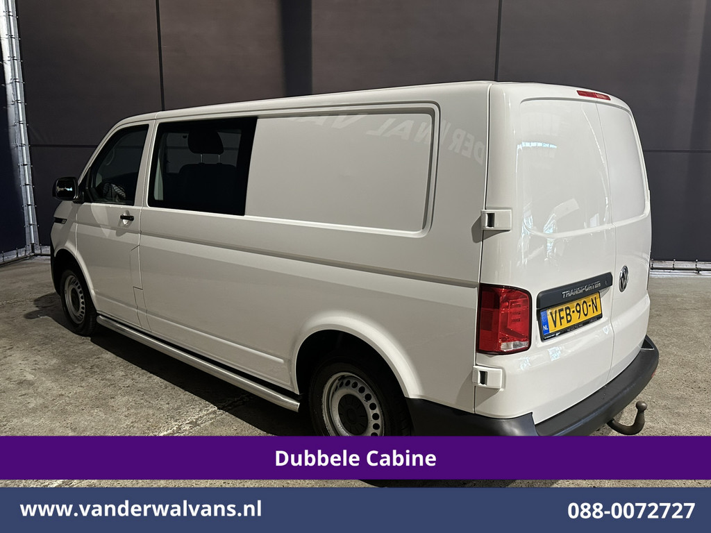 Volkswagen Transporter 2.0 TDI 150pk L2H1 Dubbele cabine Euro6 Airco | 6-Zits | 2500kg Trekhaak | Navigatie Apple Carplay, Android Auto, Sidebars, Leder 9