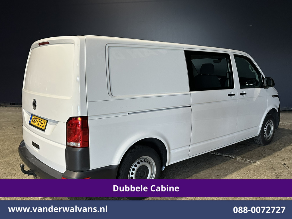 Volkswagen Transporter 2.0 TDI L2H1 Dubbele Cabine Euro6 Airco | 2200kg Trekhaak | Apple Carplay Cruiscontrol, Android Auto, 5-Zits, Parkeersensoren 11
