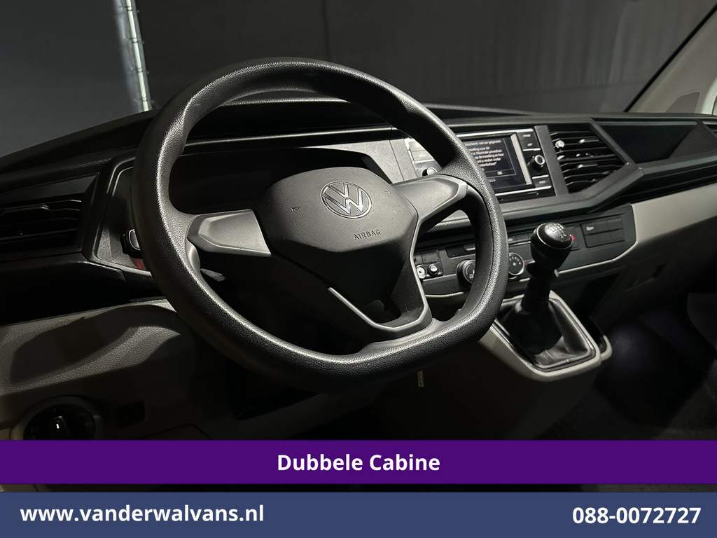Volkswagen Transporter 2.0 TDI L2H1 Dubbele Cabine Euro6 Airco | 2200kg Trekhaak | Apple Carplay Cruiscontrol, Android Auto, 5-Zits, Parkeersensoren 14